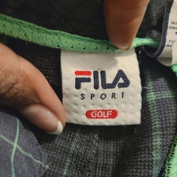 Fila Sport |  Men's Black and Gray Plaid Athleisure Golf Shorts (Waist Size 40) - Picture 2 of 11